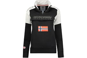 Geographical Norway Fagostino Lady - Donna Zip Hoodie Tasche - Felpa Maglione Giacca Cappuccio Maniche Lunghe - Abito Ideale Stagione Primavera Estate Autunno Inverno