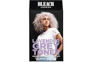 Bleach London Lavender Grey Toner Kit - Ammonia-Free Toning for Silvery Lilac Finish - Ideal to neutralise brassy yellow in Light Blonde Hair - with Smooth and Shine Complex (Complete Kit)