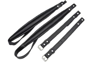AMOYER 1pc Comfortable Padded Accordion Belts Adjustable Accordion Shoulder Strap Soft Synthetic Leather Belt for General Accordion 83-110cm