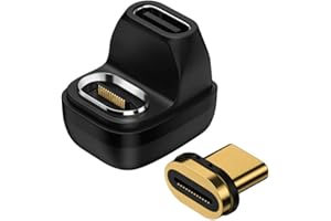 NFHK Złącze magnetyczne 40 Gb/s USB4 typ C męski na żeński przeciwny kształt litery U pod kątem wstecznym 100 W moc danych 8K adapter wideo do laptopa telefonu