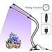 Produktbild KOBWA LED Wachsen Lichter für Zimmerpflanzen, 18W 36LEDs Rotes Blaues Spektrum 3 Modus Timer Dimmbar 10 Stufen Doppelkopf USB Pflanzenlampe mit Starkem Clip 360 Grad Einstellbar Flexibel Schwanenhals