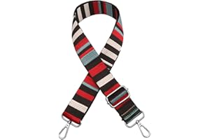 Santimon Correa Recambio Bandolera Asa Adjustable Lona Mujer Hombro Cincha Cadena con Hebilla para Bolsa Cartera Monedero Raya(Multi Color)