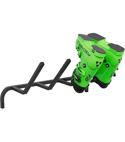 Support Mural N3 Pour Skis Et Bâtons – 4 Paires, Revêtement Caoutchouc, Longueur 83 Cm