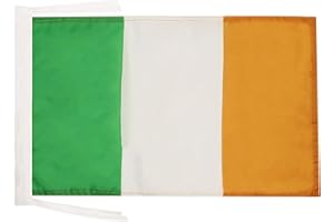 AZ FLAG - Ireland Flag - 18'' x 12'' - 100% Polyester Irish Small Banner with Two Cords - Fade Resistant - Vivid Colors - 18x12 in - 45x30 Cm