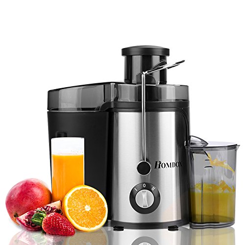 Homdox Entsafter Edelstahl Juicer Extractor Elektrisch Automatisch, 2 Geschwindigkeiten, für Obst und Gemüse mit Saftbehälter, 350 Watt - 8