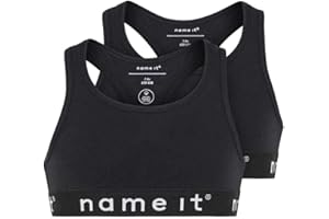 NAME IT Mädchen Nkfshort Top 2p Heather Rose Lurex Noos Bustier