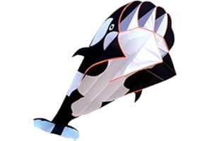 Touch the sky | Cerf-volant 3D pour enfants et adultes | Facile à assembler et à voler | Jeux et activités de plein air | Cerf-volant baleine géant doux sans cadre