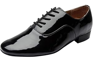 LIQIQI Uomo Scarpe da Ballo Latino Ballo Scarpe Eleganti Maschi Tinta Unita Moderno Scarpe da Ballo Standard Fascino Maschile Eleganti Sala da Ballo Stile 1