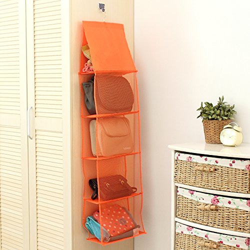 yingku Haushalt zum Aufhängen Handtasche Taschen Halter Kleidung Schuh Schrank Rack Collection Über der Wand Tür Lagerung Organizer Weiß - 3