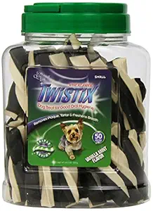 Npic Twistix Dog Treat with Vanilla Mint Flavor, 50 Count (Small)