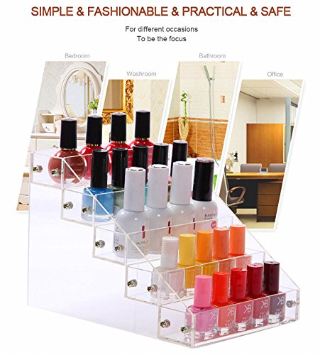 ZJchao Nagellack Display Ständer Acryl Nagellackständer Regal Anzeige 5 Etagen - 7