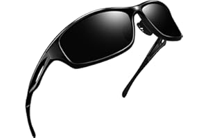 Joopin Lunettes de Soleil Sport Polarisées pour Homme et Femme Lunettes de Soleil Cyclisme pour Course à Pied, Pêche, Moto, Golf, Randonnée et Les Sports de Plein Air UV400 Protection