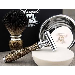 Haryali London Shaving Kit – 6 Pc Shaving Kit – Double Edge Safety Razor - Synthetic Hair Shaving Brush – Shaving Soap… - Image 4