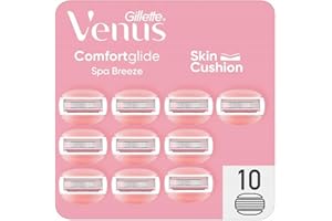 Gillette Venus Comfortglide Spa Breeze Ersatzeinsätze für den Frauenrasierer 10er Pack, 3 eingebaute Klingen ermöglichen eine glatte und exakte Rasur mit lang anhaltenden Effekten
