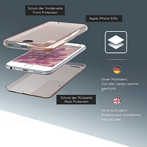 Urcover   Apple iPhone 6 Plus 6s Plus   Funda Carcasa Protectora 360 Grados   TPU en Rosa   Protecci  n Completa Case Cover Smartphone M  vil Accesorio