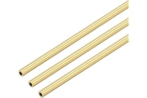 VictorsHome Brass Round Tube, 3mm OD 0.5mm Wall Thickness 300mm Length Metal Seamless Straight Tubing for DIY Crafts Model 3pcs