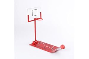CRSUSUKJ Tisch-Mini-Basketball-Schießspiel, Desktop Basketball Spielzeug Mini spaß Basketball Spiel Spielzeug für mädchen Jungen Kinder, zusammenklappbares Tischspiel (rot)