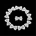 SONGQEE(TM) 10Pcs 3D Silver Alloy Rhinestones Butterfly Knot Style Five Nail Art Slices Glitters