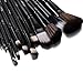 Glow 12 Makeup Brushes Set in Black Crocodile Leather Design Case