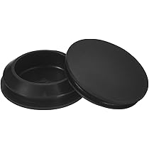 QUARKZMAN 20 Stück Gummistopfen 8mm Silikon-Lochstopfen Wasserdicht Verschlussstopfen Silikonstopfen Stopper Steckdichtstopfen Flach Abdeckkappen für Rohrleitungen Flaschen Labor, Schwarz