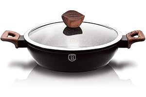 Berlinger Haus Ebony Rosewood Collection Shallow Poêle avec couvercle 28 cm BH/1739 Rosewood acier inoxydable 18/8