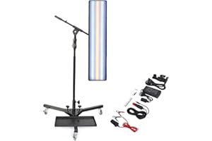 HYDRAVEX Lampada per carrozzeria PDR Tools Lampada per rimozione ammaccature a LED con durata di servizio di 50000 ore Luce a 12 V CC con altezza regolabile e staffa angolare - 3 pulegge ruotano liberamente