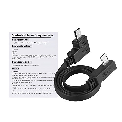Andoer Zhiyun Kontroll USB Kable Support Shutter Video und Zoom Funktionen für Sony RX Serie H Serie QX Serie Kamera für Sony Alle Spiegellose Kamera - 5