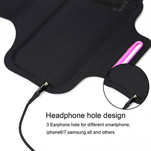 Wasserabweisend Sportarmband mit SchlÃ¼ssel, Geld, Kreditkarte Halter fÃ¼r iPhone 7/7 Plus/6/6S Plus, Galaxy S8 S7 S6 Edge, oder Smartphones bis 14,5 cm