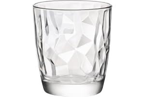 Ensemble de verres Bormioli Rocco Diamond 6 pièces (Couleur claire, Verres de 305 ml, Lavables au lave-vaisselle, Verres à eau, pour cocktails / eau)