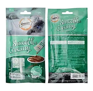 Gnawlers DogsNCats Smooth Creamy Treat for Cats with Chicken & Liver Flavour- Wet Treat 4 in 1 x 15g ( Pack of 10 x 60g ) Newly Launched