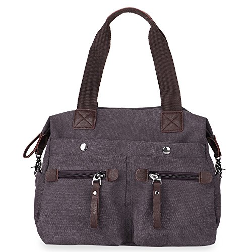 Retro Unisex Handbags Women's Canvas Travel Large Capacity Shoulder Bags for Girls