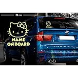 Hello Kitty #2 | Baby - Name On Board | Wunschtext | Auto Aufkleber | Lustig