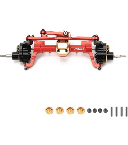Assemblaggio Assali Posteriori in Lega di Alluminio, Assale Posteriore Completo RC Aggiornato Forte Durevole per Axial SCX24 (#2