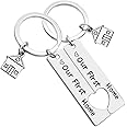 FurRain Our First Home Keychains New House Keychain New Home Keychain House Keyrings 2024 Housewarming Gift