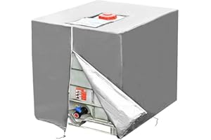 SKJJL Abdeckung IBC Tank 1000L, IBC Container Cover, Schutzhülle für Wassertank mit Reißverschluss, Abdeckplane Schutzhaube Schutzplane für IBC-Tank zubehör Behälter Regenwassertank, 120x100x116cm