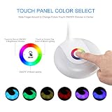 LED Schreibtischlampe HIHIGOU Dimmbare Augenschutz Leselampe 3.2W, Touch-Steuerung Farbwechsel und 3 Helligkeitsstufen, USB-Ladeanschluss 5V 1A, 360 Grad Flexibel Tischlampe Licht, weiß - 2