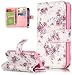 Produktbild Roreikes Apple iphone 5C , iphone 5C Case, Hülle Muster Blume Strap Wallet Cover Tasche Bunte Retro PU Leder Flip Case Handytasche Muster Schutz Hüllen im Bookstyle Handyhülle Ledertasche mit Stand mit Neun Funktion Kartenfächer Magnetverschluss Magnet Etui Schale Schutzhüllen für Apple iphone 5C