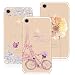 Produktbild iPhone 7 Hülle VertTek Weich Silikon 3 in 1 Tansparent Handyhülle Durchsichtig Schutzhülle Case Ultradünnen Leichtgewichtt Edui Elegant Malerei Muster Handy Tasche Abdeckung Clear Protective Shell Cover ( Rosa Mandala + Schwarz Mädchen + Blau Dreamcatcher )