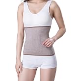 Leedya Pancera In Lana 65% Termica E Contenitiva - Fascia Lombare Unisex, Calda E Ortopedica, Bianca Taglia S