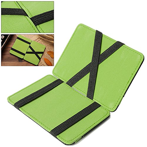Preisvergleich Produktbild DP Design® Magic Wallet Geldbeutel Grün Magische Brieftasche Kreditkarten Unisex Slim