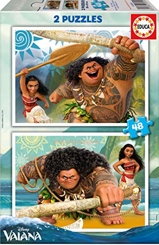 Vaiana Puzzle, 2 x 48 Piezas (Educa Borrás 16952)