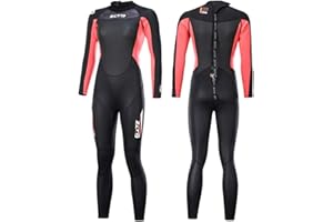 TRUSME Combinaison de plongée en néoprène de 3 mm pour femme - Surf, natation, plongée - Combinaison de triathlon - Pour eau froide et plongée avec tuba