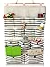Moolecole Pastoral Style Blue Stripes Cotton/Linen Fabric Wall Hanging Organizer 13-Pockets Door Hanging Storage Bag Hanging Shelves