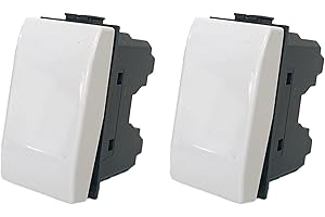 VOLTIX Set di 2 Deviatori Elettrici Compatibili con Bticino Matix, Deviatore Ideali per Frutti Elettrici (2 Deviatori)