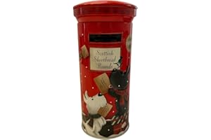 AMAMITRADE Scottish Shortbread Biscuits in Postbox Tin - Kids & Adults Christmas British Novelty Gift - Assorted Shortbread Biscuits For Christmas Traets - Secret Santa & Xmas Eve Box