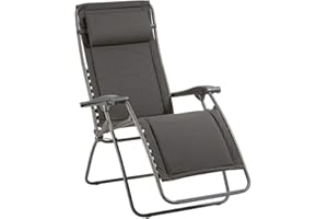 LAFUMA MOBILIER Lafuma Relax-Liegestuhl, Klappbar und verstellbar, RSX Clip Mat, Polyester/Baumwolle, Ardoise (Grau), LFM2037-8549