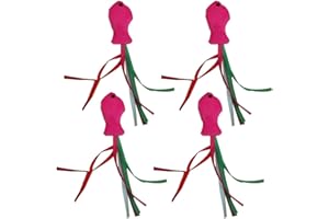 KEDAKEXIAO NA 4 Pcs Cat Toy Teaser Wand Replacement Head Fish Shape Funny Cat Stick Replacement Head for Cat Biting Chewing and Playing