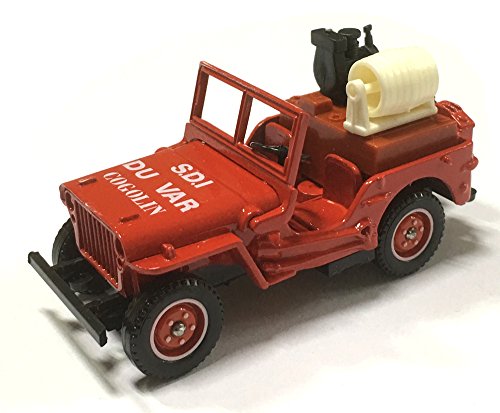 Preisvergleich Produktbild 1945 Jeep Willys [Solido 2117], Feuerwehr mit Schlauchaufroller, 1:43 Die Cast