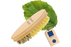 HOFMEISTER HOLZWAREN Hofmeister® Cepillo para Verduras 13,5 cm Madera - cerdas Naturales 2 Grados de dureza: Unión Genuina y Fibra, para Patatas, Zanahorias y Verduras, Made in EU
