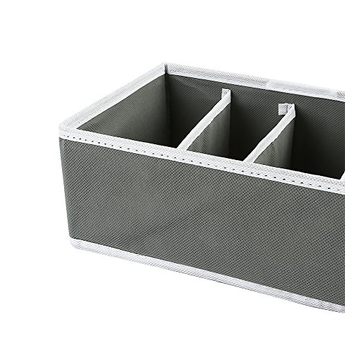 LAGUTE Aufbewahrungsboxen für Büstenhalter, Unterwäsche, Dessous und andere kleine Zubehörteile 4er Set (Normal Size(Grau)) - 7
